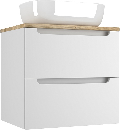 Style Line Тумба с раковиной Бали 60 подвесная белый софт – фото-1